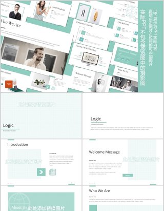 项目计划产品介绍宣传PPT模板版式设计Logic - Powerpoint Template