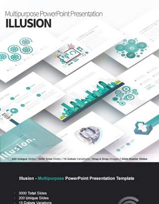 幻想多用途PPT信息图表模板Illusion Multipurpose PowerPoint Presentation