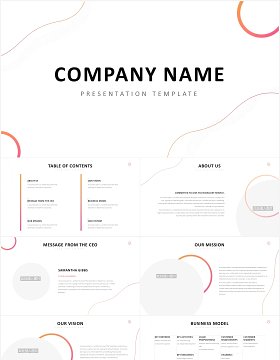 时尚简洁公司宣传介绍PPT图片排版模板Company Profile Powerpoint Template