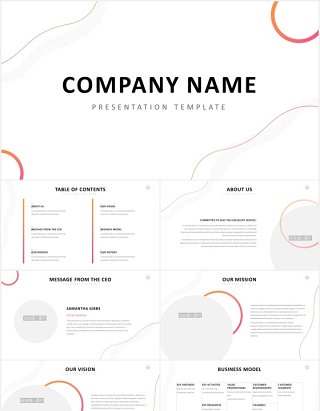 时尚简洁公司宣传介绍PPT图片排版模板Company Profile Powerpoint Template