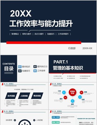 管理者工作能力与效率提升学习培训课程PPT模板