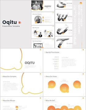 产品介绍SWOT分析PPT版式模板Oqitu  Powerpoint Template