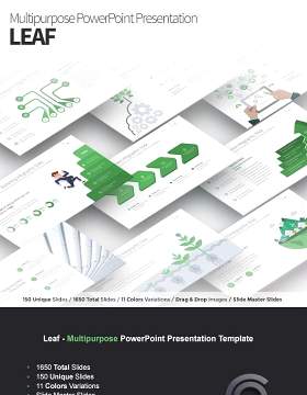 多用途PPT演示幻灯片模板 Leaf Multipurpose PowerPoint Presentation Template