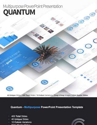 多用途PPT信息图表可插图模板Quantum Multipurpose PowerPoint Presentation