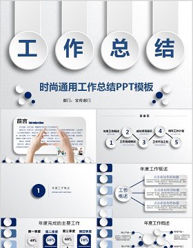 时尚通用工作汇报PPT模板