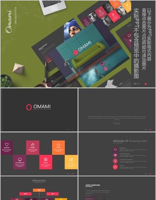 时尚市场计划PPT版式设计模板Omami - Powerpoint Template