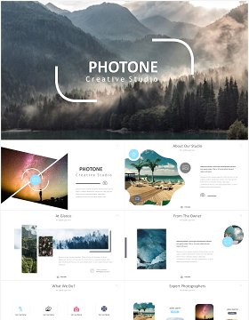 照片展示数据可视化PPT模板photone powerpoint templates