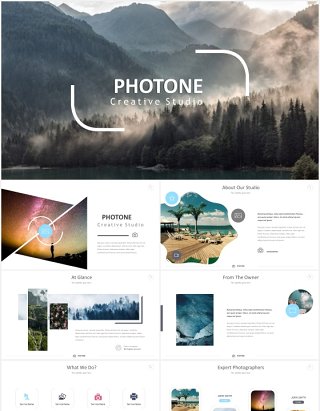 照片展示数据可视化PPT模板photone powerpoint templates