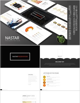 高端商务企业简介PPT信息图表模板Nastar Powerpoint