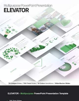 分层阶梯多功能PPT信息图表模板ELEVATOR Multipurpose PowerPoint Presentation Template