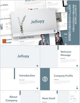 商务企业公司介绍PPT版式模板Jellopy - Powerpoint Template