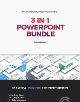 捆绑三合一多用途PPT幻灯片模板Bundle 3in1  Multipurpose PowerPoint Presentations