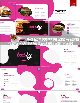 美味的美食餐饮商业计划书PPT模板Tasty Powerpoint Template