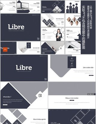 公司简介个人简历PPT模板版式设计Libre Powerpoint Template