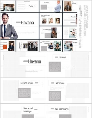 公司介绍项目团队简介PPT模板Havana Powerpoint Template