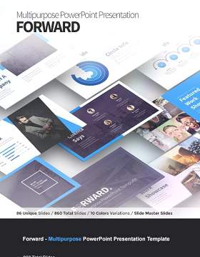 多功能图文版式PPT信息图表模板Forward Multipurpose PowerPoint Presentation Template