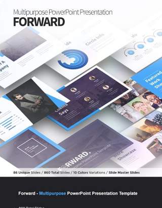 多功能图文版式PPT信息图表模板Forward Multipurpose PowerPoint Presentation Template