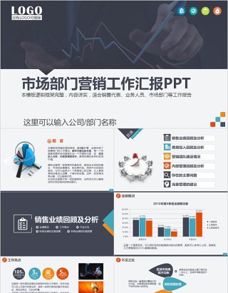 市场部门营销计划工作汇报PPT模板