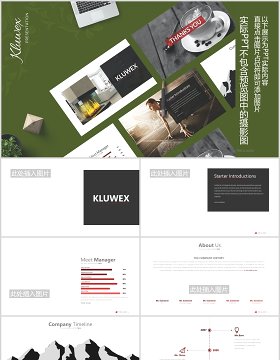 公司项目介绍宣传图表可视化PPT可插图排版设计模板素材Kluwex - Powerpoint Template