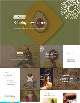 阿拉伯风格优雅时尚商务PPT模板Alfaj Elegant Arabic Theme Business