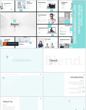 简洁公司简介产品宣传PPT模板版式设计Borex - Powerpoint Template