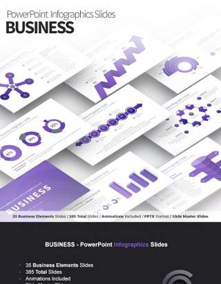 商业PPT信息图表模板 Business PowerPoint Infographics Slides