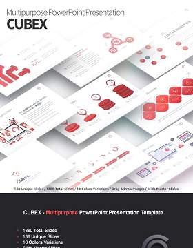 多用途PPT信息图表模板Cubex Multipurpose PowerPoint Presentation