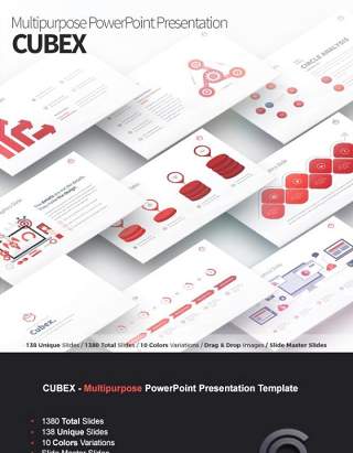 多用途PPT信息图表模板Cubex Multipurpose PowerPoint Presentation