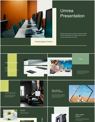 绿色商务工作通用PPT模板Umrea-Interior Business Powerpoint