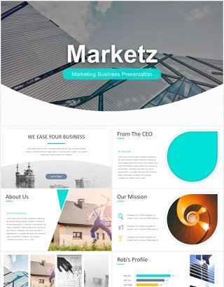 市场营销报告数据图表可视化PPT素材模板marketz powerpoint template