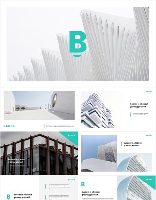 商业企业公司宣传介绍PPT模板bauss simple corporate powerpoint template