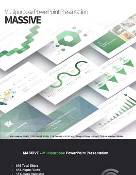 大量多用途PPT信息图表模板MASSIVE Multipurpose PowerPoint Presentation