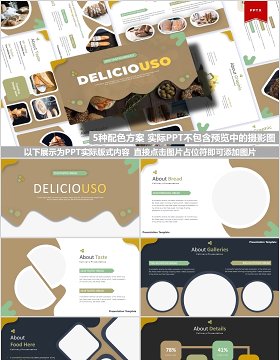 美味美食商业计划书PPT模板Deliciousi Powerpoint Template