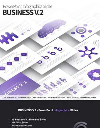 商业V.2PPT信息图表模板Business V.2 - PowerPoint Infographics Slides