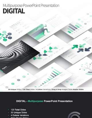 数字PPT信息图表模板Digital Multipurpose PowerPoint Presentation