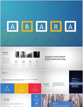 简约可视化信息图表PPT模板素材arara powerpoint template