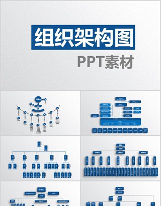 公司组织架构图PPT素材可编辑带照片