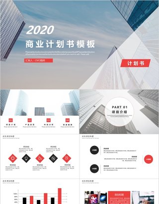 商业创业项目策划书方案PPT模板