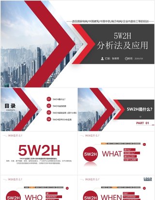 企业管理培训5W2H分析法及应用PPT模板