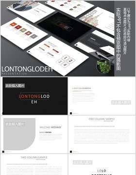简约公司宣传介绍PPT图片排版设计模板素材Lontonglodeh Powerpoint
