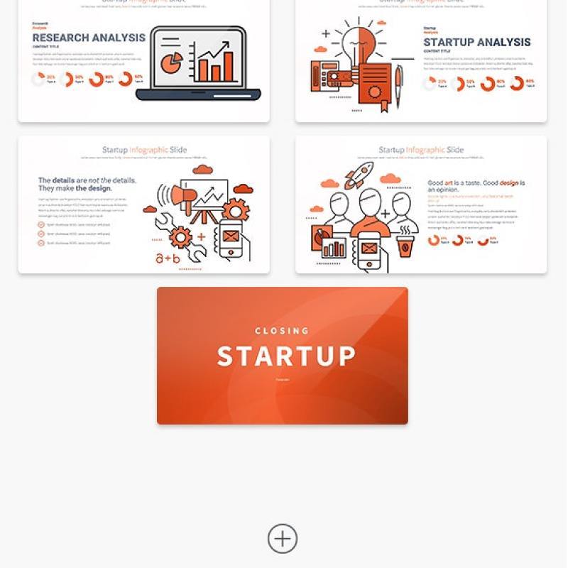 11套色系项目启动PPT信息图形幻灯片Startup - PowerPoint Infographics Slides