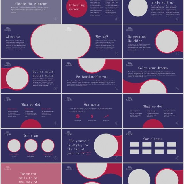 美甲工作室PPT版式模板Nail Studio PowerPoint Presentation Template 美甲工作室PPT版式模板Nail Studio PowerPoint Presentation Template