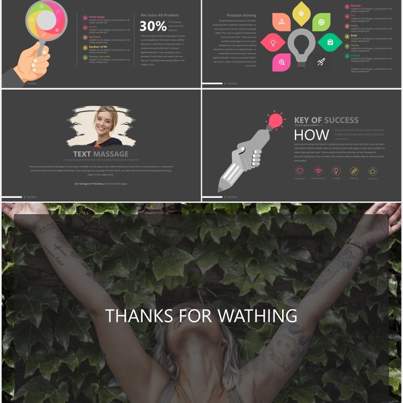 拼图台阶创意图形图表PPT模板TELUTELU