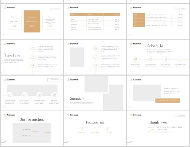 奢侈品牌时装服装专卖店PPT版式模板Boutique PowerPoint Presentation Template