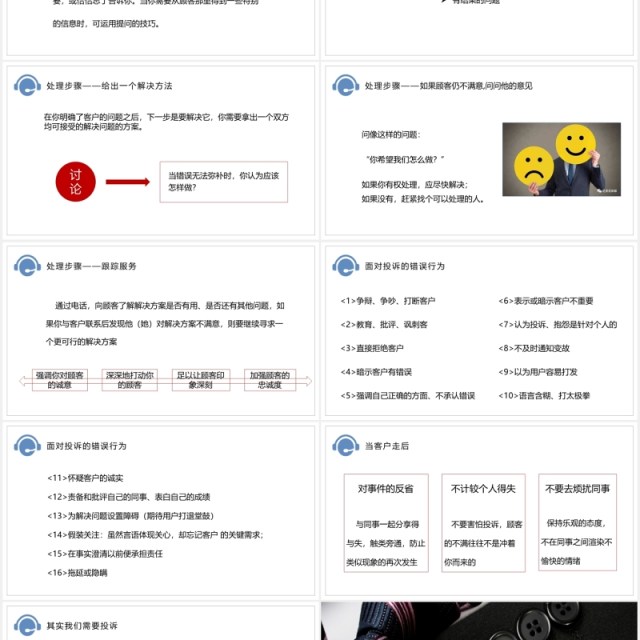 售后客服沟通技巧客户投诉处理培训PPT模板