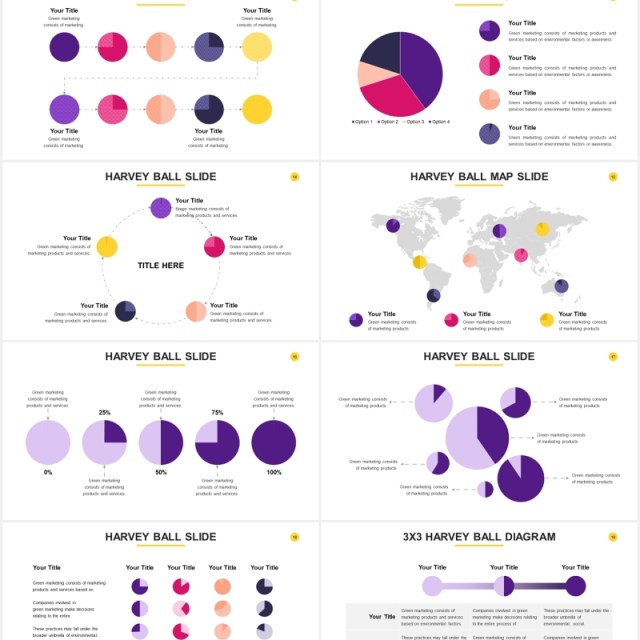 圆形饼图百分比PPT信息图表素材Harvey Ball Powerpoint Template 圆形饼图百分比PPT信息图表素材Harvey Ball Powerpoint Template