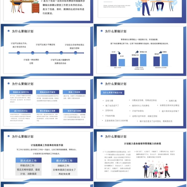 扁平化商务如何制定计划企业员工管理培训PPT模板