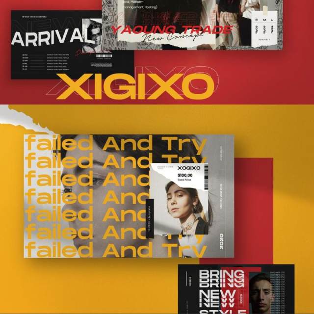 城市广告创意提案企业公司作品分析汇报PPT模板不含照片XOGIXO Urban Creative Powerpoint