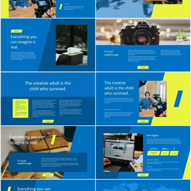 蓝色创意机构公司宣传展示PPT模板VOLO creative agency powerpoint 蓝色创意机构公司宣传展示PPT模板VOLO creative agency powerpoint