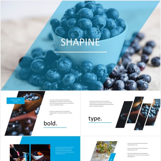 蓝色国外图片排版PPT信息图表模板Shapine - Powerpoint Template 蓝色国外图片排版PPT信息图表模板Shapine - Powerpoint Template